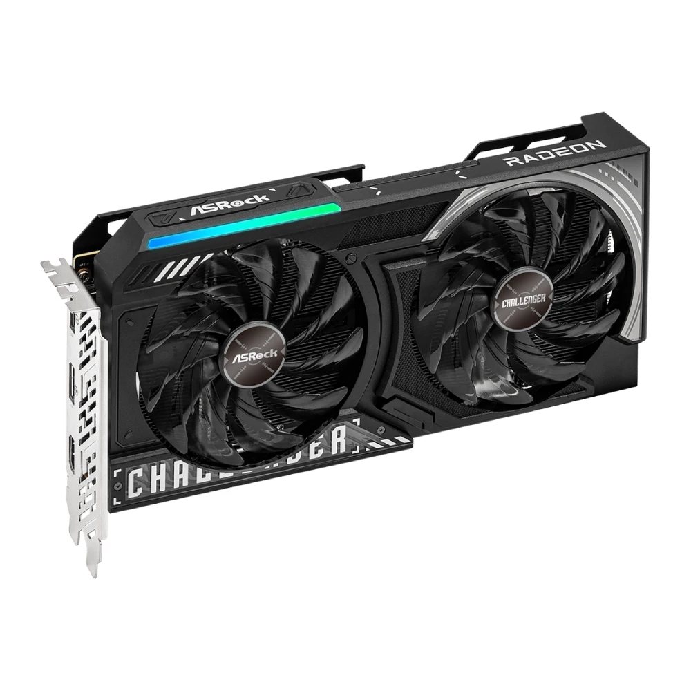 Asrock Graphic Card AMD Radeon RX 9060 XT Challenger 16GB DDR6 OC Dual Fan view 5